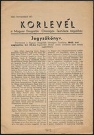 1942 Körlevél A Magyar Drogisták Országos Testületének Tagjaihoz - Unclassified