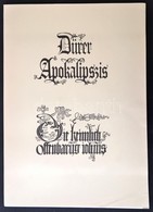 Dürer Apokalipszis. Bp., 1988, Képzőművészeti Kiadó. Kiadói Papírkötés, Jó állapotban. - Ohne Zuordnung