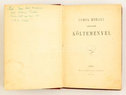 Tompa Mihály Legújabb Költeményei. Pest, 1867, Heckenast. Sérült Gerincű, Kopott Vászonkötésben. - Non Classés