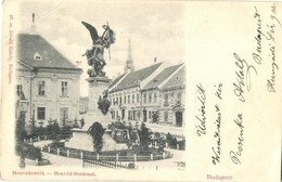 T3 1899 Budapest I. Honvéd Szobor, Emlékmű, Folker Alajos üzlete. Divald Károly 33. Sz. (EB) - Non Classés