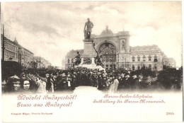 ** T2 Budapest VII. Keleti Pályaudvar, Vasútállomás, Baross Szobor Leleplezése, Tömeg. Schmidt Edgar - Unclassified