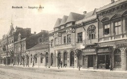 T2 1933 Szolnok, Szapáry Utca, Cukrászda, Gabó László, Farkas Lajos és Szigeti Henrik üzlete, Otthon Kávéház, - Non Classés