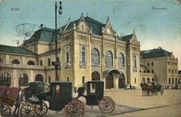 * T3 Arad, Vasútállomás, Hintók / Railway Station, Horse Carts (Rb) - Unclassified