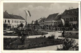 * T2/T3 1940 Dés, Dej; Bevonulás, Magyar és Horogkeresztes Zászlók / Entry Of The Hungarian Troops, Hungarian And Swasti - Non Classés