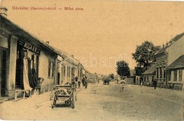 * T2/T3 Marosújvár, Ocna Mures; Mikó Utca, Moga A. N. üzlete. W. L. 1596. / Street View, Shops (fl) - Non Classés