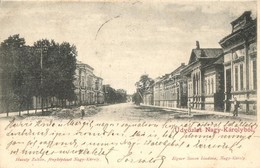 T2/T3 1900 Nagykároly, Carei; Utcakép. Huszty Zoltán Fényképész Felvétele, Eigner Simon Kiadása / Street View (fl) - Non Classés