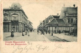 T2/T3 Nagyvárad, Grosswardein, Oradea; Zöldfa Utca, Schlosser C. és Moskovits Szidor üzlete  / Grünebaumgasse / Street V - Non Classés