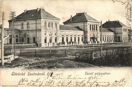 T2/T3 Szatmárnémeti, Satu Mare; Vasútállomás. Hollósi Felvétele / Railway Station (r) - Non Classés