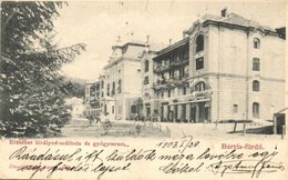 * T2/T3 1903 Bártfafürdő, Bardejovské Kúpele, Bardiov; Erzsébet Királyné Szálloda és Gyógyterem. Divald Adolf / Hotel An - Sin Clasificación