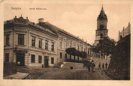 T2/T3 Galgóc, Hlohovec; Konth Miklós Utca, Templom, Reisz Simon üzlete, Dohánybolt, Trafik / Street View, Church, Shop,  - Sin Clasificación