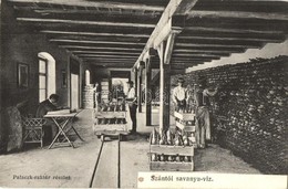 T2 1908 Szántó, Santovka; Szántói Savanyúvíz Forrás, Palack Raktár, Belső Munkásokkal. Erdélyi Cs. és Kir. Udvari Fényké - Non Classés