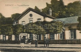 * T2/T3 Szenc, Szempcz, Senec; Vasútállomás. Kiadja Friedmann Farkas / Bahnhof / Railway Station (EK) - Unclassified