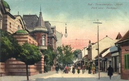 T2 Trencsénteplic, Trencianske Teplice; Park Utca, Nádas Jenő üzlete / Street View, Shops - Non Classificati