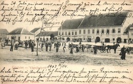 T3/T4 1903 Vágújhely, Neustadt An Der Waag, Nové Mesto Nad Váhom; Fő Tér, Takarékpénztár, üzletek. Kiadja Horovitz Adolf - Non Classificati
