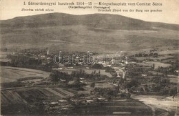 ** T2 Zboró, Zborov; Zboró Várból Nézve, 1. Sárosvármegyei Harcterek 1914-15. / Ortschaft Zboró Von Der Burg Aus Gesehen - Non Classés