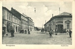 T2/T3 Beregszász, Berehove; Árpád Utca, Gyógyszertár, üzletek / Street View, Pharmacy, Shops (EK) - Ohne Zuordnung