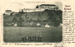 T2 1901 Munkács, Mukacheve, Mukacevo; Munkácsi Vár Az Emlékoszloppal. Kiadja Bertsik Emil / Castle With Obelisk, Monumen - Ohne Zuordnung