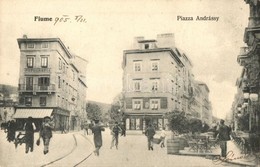 T2 1905 Fiume, Piazza Andrássy, Fotografia / Andrássy Tér, Fényképész / Square, Photographer - Non Classés