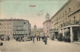 T2/T3 1906 Fiume, Utcarészlet, M. Maylender üzlete / Street, Shop (EK) - Non Classés