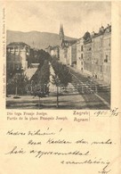 T4 1906 Zágráb, Agram, Zagreb; Dio Trga Franje Josipa / Ferenc József Tér. Photogr. Mosinger / Franz Joseph Square (vágo - Non Classés