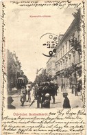 T2/T3 1900 Szabadka, Subotica; Kossuth Utca, Villamos. Kiadja Hermann Mór / Street View, Tram (EK) - Non Classificati