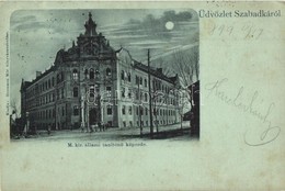 T2 1899 Szabadka, Subotica; M. Kir. állami Tanítónő Képezde, Este / Teachers Training Institute, Night - Non Classés