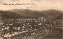 ** T2 Sankt Michael In Obersteiermark, Bahnhof. Verlag K. Goritschnig / Railway Station, Wagons, Locomotive - Unclassified