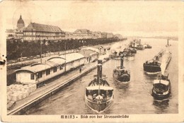 T2/T3 Mainz, Blick Von Der Strassenbrücke / Steamships, Barges, Quay - Zonder Classificatie