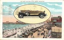 * T2/T3 Atlantic City, New Jersey; Oakland-Pontiac Exhibition Of General Motors Products. The New Oakland Eight Sport Ro - Non Classés