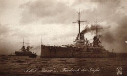 ** T1/T2 SMS Kaiser Und Friedrich Der Grosse; Kunstverlag Ludwig Carstens / German Battleships - Unclassified