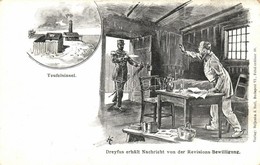 ** T2/T3 Dreyfus Erhält Nachricht Von Der Revisions-Bewillingung, Teufelinsel; Verlag Seljenka & Szél / The Dreyfus Case - Ohne Zuordnung