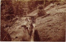 T2/T3 1917 Lövészárok Vonal A Hegyoldalban / WWI Austro-Hungarian K.u.K. Hill-side Trench System. Photo + K.u.K. Infante - Sin Clasificación