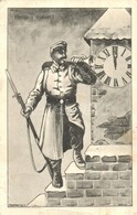 T2/T3 Boldog Újévet! / WWI K.u.K. Military New Year Greeting Art Postcard S: Bortnyik Sándor (EB) - Unclassified