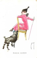 * T3 Entente Cordiale / Lady With Dog. E. A. S. B. 106/1. Art Postcard, Artist Signed (EB) - Non Classés