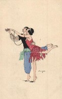 * T2 Circus Couple Dancing. 3220. Art Postcard S: Linger - Non Classificati