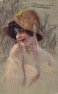 T2/T3 Italian Art Postcard, Lady, B.K.W.I 702-5. S: Guerzoni (Rb) - Zonder Classificatie