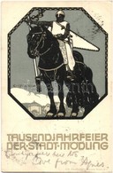 T2/T3 Tausendjahrfeier Der Stadt Mödling / Millennium Of The City Of Mödling. Advertisement Art Postcard. Litho Haufler  - Non Classés