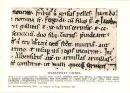 ** T1/T2 Végrendelet 1152-ből. Dr. Bevilaqua-Borsody Béla 'A Magyar Serfőzés Története'-ből / Will From Dr. Béla Bevilaq - Unclassified