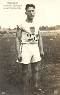 ** T2 Lemuel Clarence 'Bud' Houser, American Field Athlete, Discus Thrower, Olympic Champion. AN Paris 391. - Ohne Zuordnung