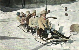 T2/T3 1908 Sport D'hiver / Wintersport, 5er Bobschlitten / Winter Sport, Bobsleigh, Sledding People. Series 1142. 4. (EK - Ohne Zuordnung