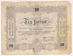 1848. 10Ft 'Kossuth Bankó' T:III Fo.
Adamo G111 - Non Classés