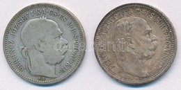 1893KB-1914KB 1K Ag 'Ferenc József' (2x) T:2,3 Patina 
Adamo K5, K5.1 - Non Classés