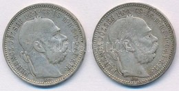 1894KB-1895KB 1K Ag 'Ferenc József' (2x) T:2- 
Adamo K5 - Unclassified