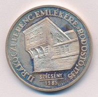 1985. 'II. Rákóczi Ferenc Emlékére - Rodostó 1735 / Szécsény' Jelzett Ag Emlékérem (34,51g/0.640/42,5mm) T:1-,2 (eredeti - Non Classés