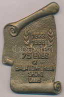 1998. '1923-1998 75 éves A Balatonfüredi Sport Club' Egyoldalas Br Plakett (72x107mm) T:2 - Non Classés