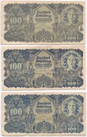 Ausztria 1945. 100Sch (3x) Kettő Kék és Egy Lilás árnyalatúT:III
Austria 1945. 100 Schilling (3x) Two Blue And One Purpl - Non Classés