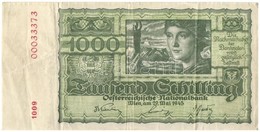 Ausztria 1945. 1000Sch T:III
Austria 1945. 1000 Schilling C:F
Krause 120.a - Non Classés