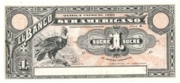 Ecuador / Banco Sur Americano 1920. 1S T:I
Ecuador / Banco Sur Americano 1920. 1 Sucre C:UNC
Krause S251 - Unclassified