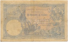 Szerbia 1893. 10D T:III,III- 
Serbia 1893. 10 Dinara C:F,VG 
Krause 10 - Non Classés