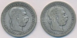 Ausztria 1893-1894. 1K Ag 'Ferenc József' (2xklf) T:3 Patina Austria 1893-1894. 1 Corona Ag 'Franz Joseph' (2xdiff) C:F  - Non Classés